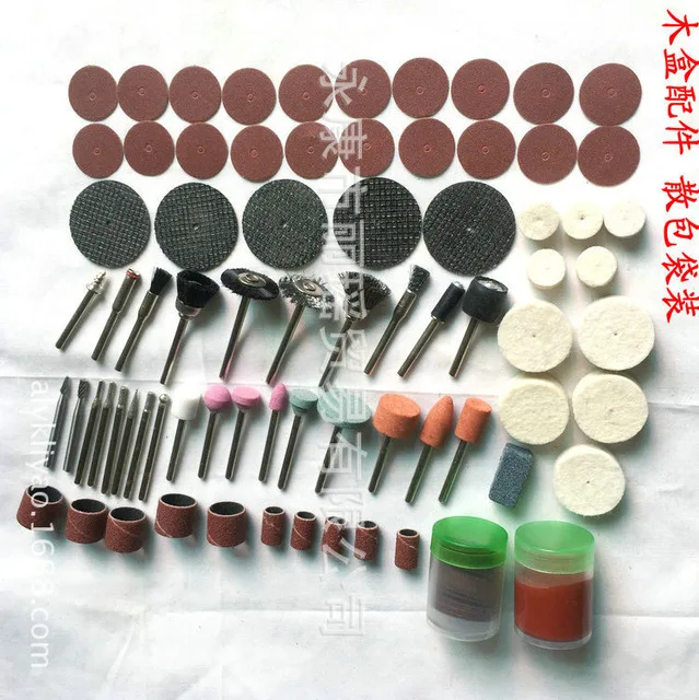 Fixmee 100PC Rotary Tool Accessory Bit 1/8" Shank Grinding Polish Power