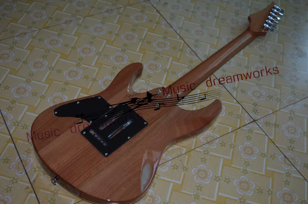 Китай Firehawk OEM магазин электрогитара su hr гитара пламя из кленового дерева и водяных волн древесины зерна