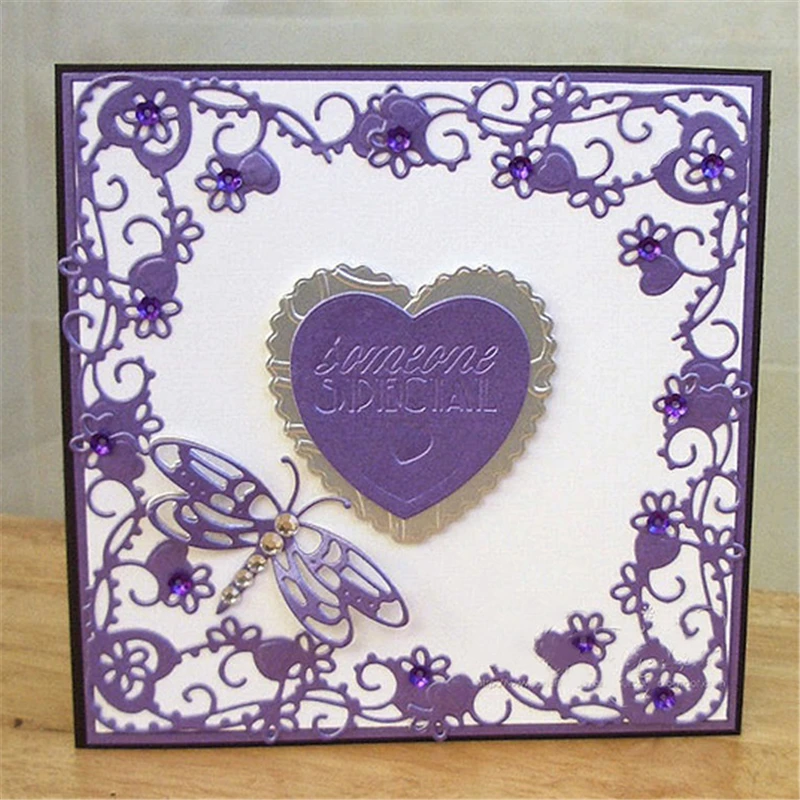 

DiyArts 2019 New Arrival Heart Flower Frame Metal Cutting Die for Dies Scrapbooking Card Making DIY Album Embossing Craft DieCut