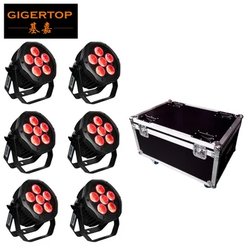 

6IN1 Charging Flightcase Pack 6x18W Waterproof Battery Led Par Light IP45 Rain Proof Seetronic Soecket Plug Compacted Size