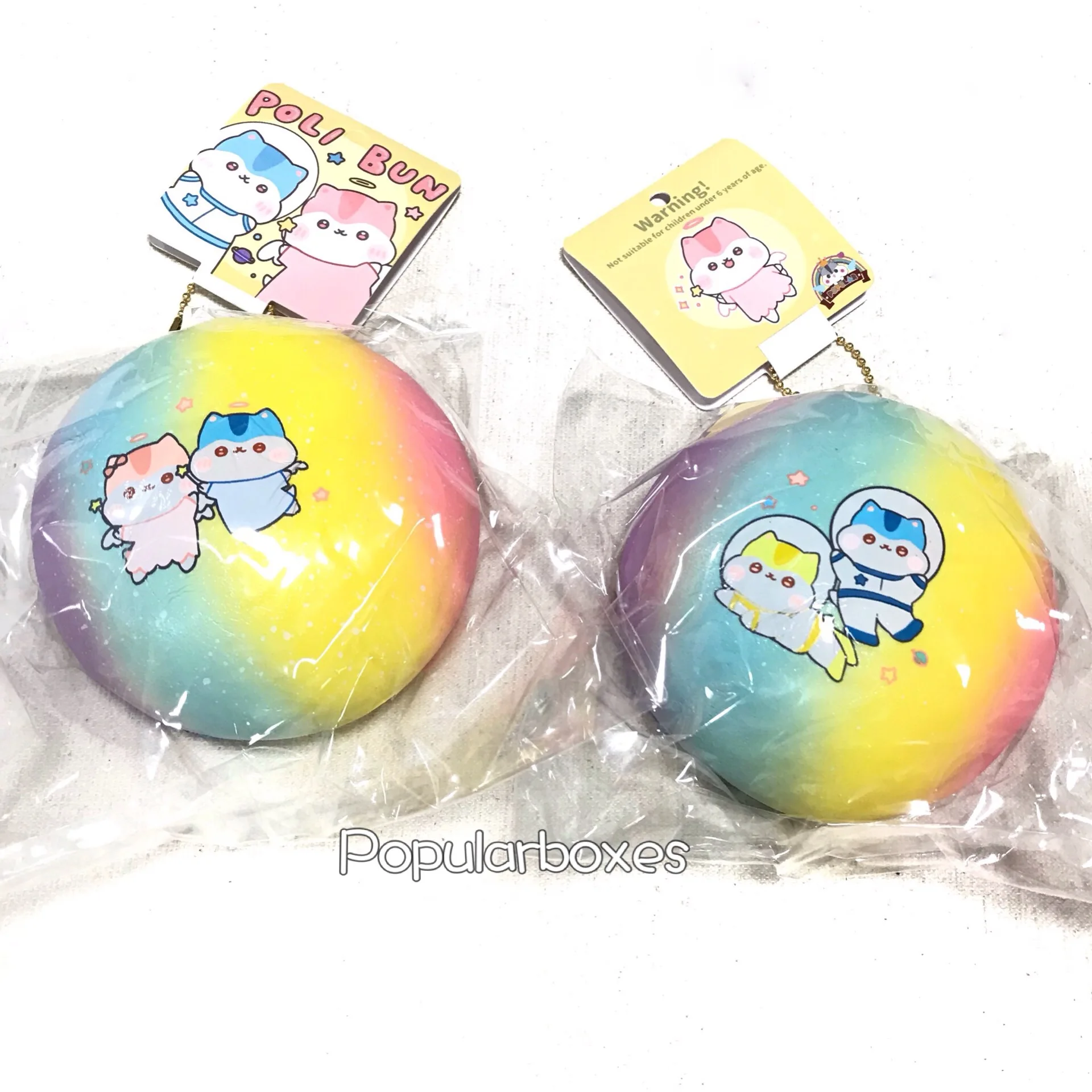 Популярный ангел и астронавт poli rainbow& galaxy bun squishy gift toys