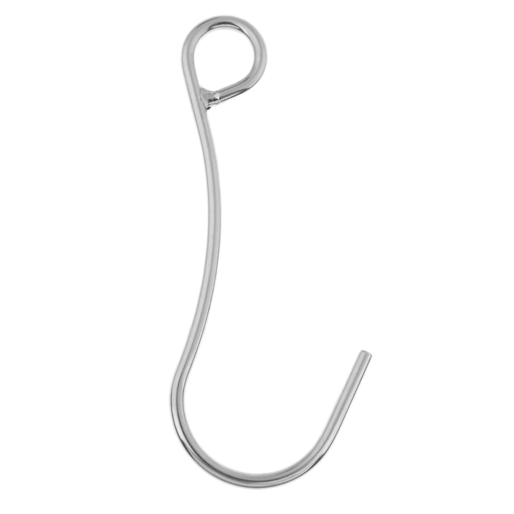 Premium Stainless Steel Underwater Scuba Dive Current/Drift Diving Reef Single Hook Gear 14.6x 6.2cm