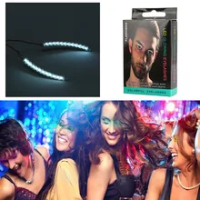 3D накладные ресницы светодиодный свет ресницы век ресницы для модных значков салун бар клуба вечерние белые светодиодный Накладные ресницы