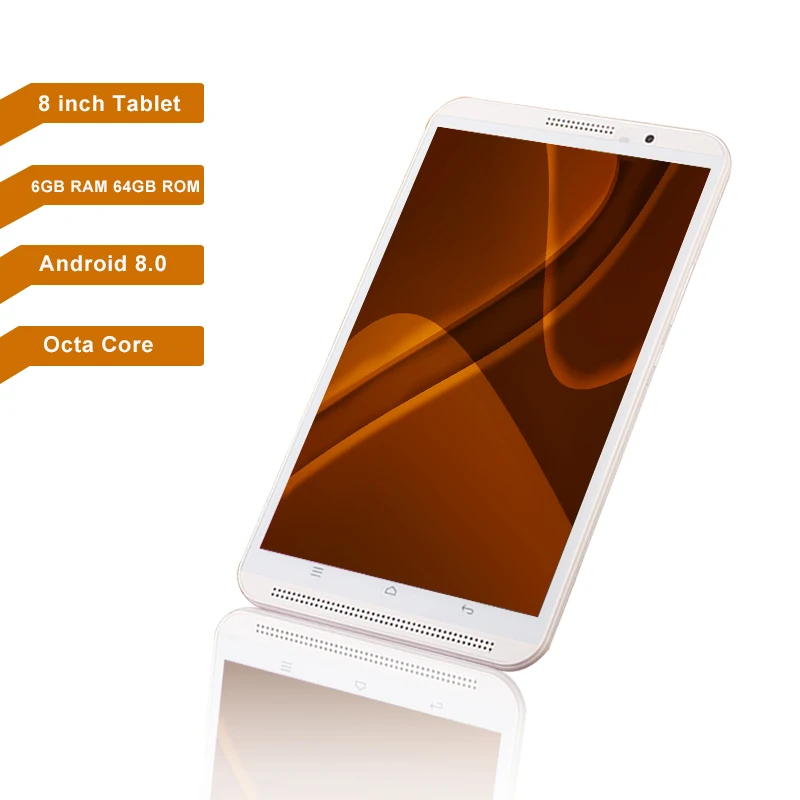 Free shipping 4G phone call 8 inch tablet pc Android 8.0 Octa Core 6+64GB Dual SIM card Bluetooth GPS Smart tablets 10 10.1+Gift