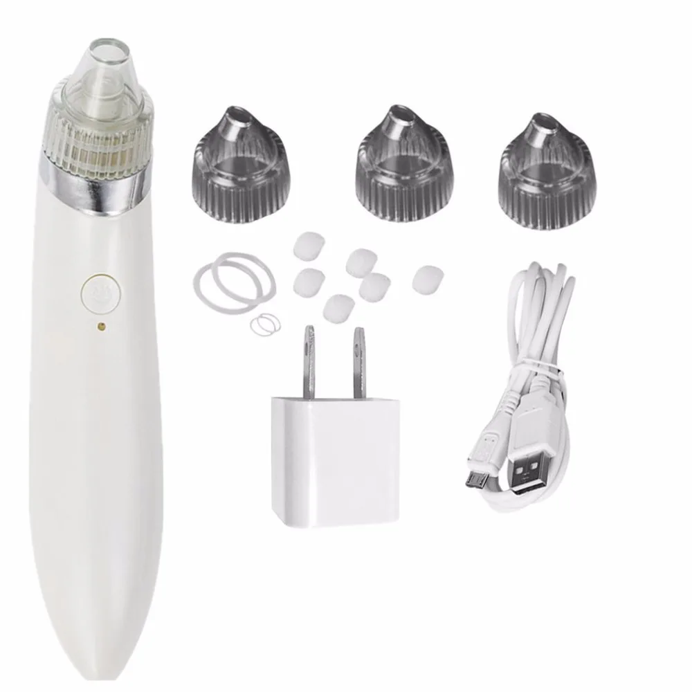 Pro Ultrasonic Vibration Electric Blackhead Vacuum Suction Remover Vacuum Face Pore Spot Cleaner ...