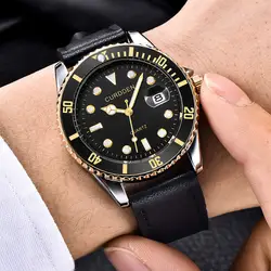 Для мужчин наручные часы модный кожаный браслет Аналоговые Кварцевые Круглый бизнес человек часы для мужчин s 2019 relogio masculino