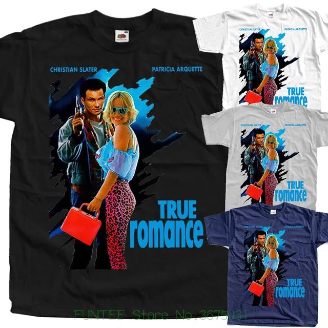 T Shirt Men Loose Size Tshirt True Romance V1 , Movie Poster , T Shirt