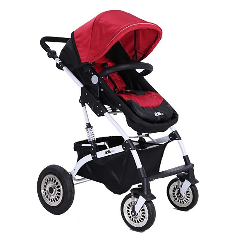 

Stroller high landscape large suspension can sit can lie longer sleep basket of winter and summer bidirectional folding quality