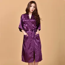 Розовый китайский Стиль Для женщин банный халат шелковое кимоно из вискозы Ночное платье Размеры s и m ujere Pijama плюс Размеры s m L XL XXL XXXL NR065