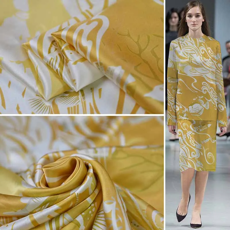 

Beautiful high quality summer cool comfort 100% silk satin fabric Fashion Design fabrics