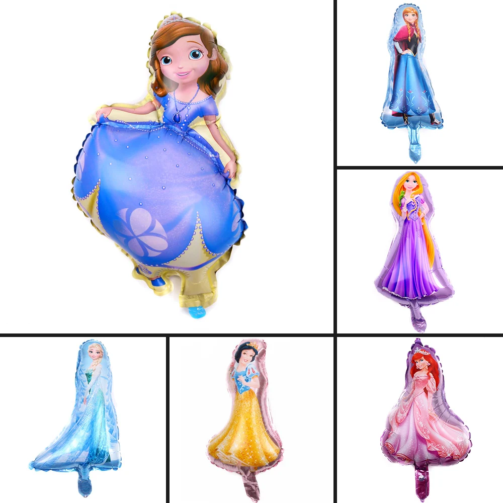 

16 inch Cartoon Princess Theme Balloons Rotate Balloon Party Supplies Baby Birthday Party Decoration Helium Balloons