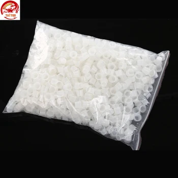 

1000Pcs Plastic Big Tattoo Ink Cups Tattoo Makeup Eyebrow Makeup Pigment Container Caps Disposable
