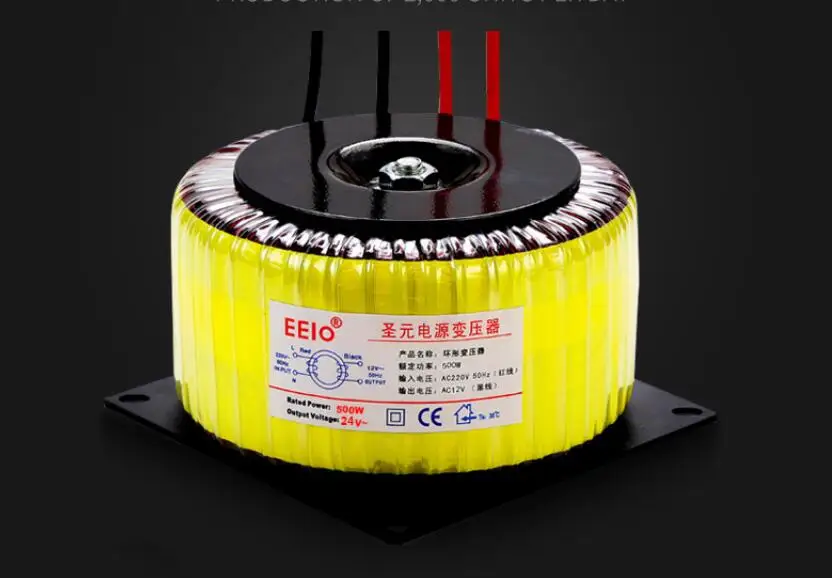 

12V 24V Toroidal transformer copper custom transformer 220V 500VA Isolated single-phase power transformer