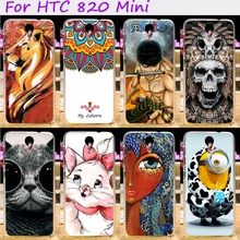Plástico rígido & soft tpu tampa do telefone para htc desire 620g htc desejo 820 Casos de Mini D820mu Dual Sim Legal Do Crânio Bonito asseclas