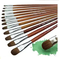 6pcs Fine Weasel Hair Paint Brush Water Color Oil Paint Brushes Acrylic Drawing Brush Art Supplies Painting Brushes for Artist