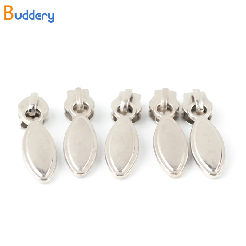 

5pcs wholesale 3# Zinc Alloy Non Lock Zipper Puller Zipper Sliders For Sewing oval Sewing And Craft Diy Home & Garden