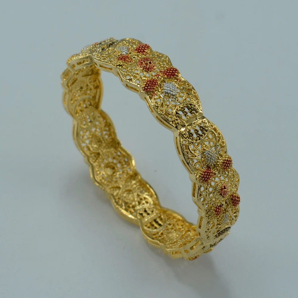 Arab Bracelet for Women , Gold Plated Middle East Bangle Jewelry Dubai