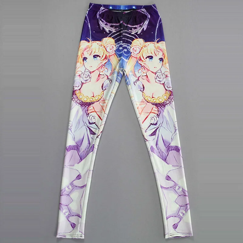

NEW 3418 sexy girl women Cartoon Sailor Moon Crystal Serenity 3D prints running elastic fitness sport leggings pants