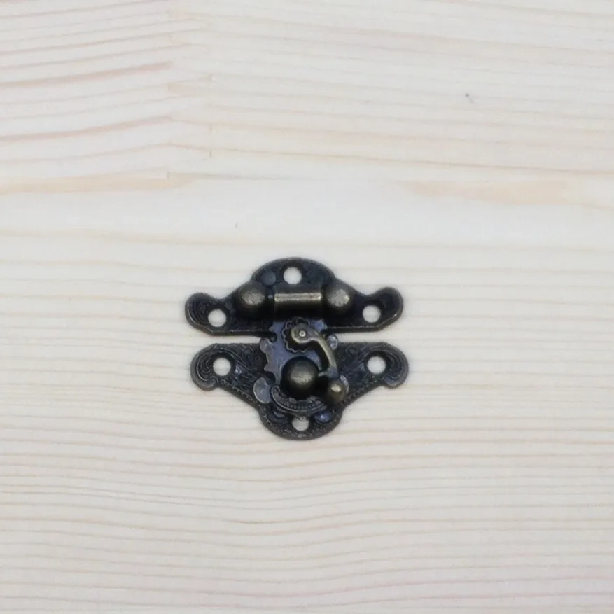1pc/2pcs/6pcs 28*23mm 작은 나무 상자 Hasp 버클 Hasp 보석 나무 상자 잠금 캐치 래치 버클 클램프 하드웨어 합금 버클