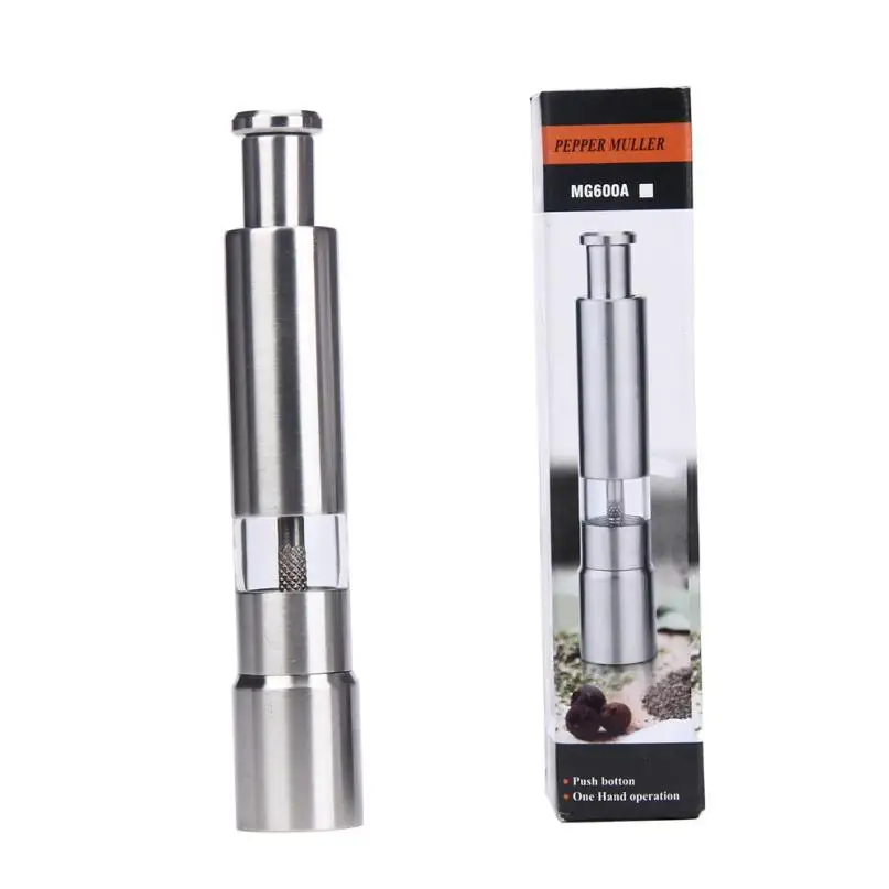 

TENSKE 1pc Stainless Steel Salt Herb Pepper Mill Grinder Muller Hand Crank Kitchen Tool New July12 Drop Shipping