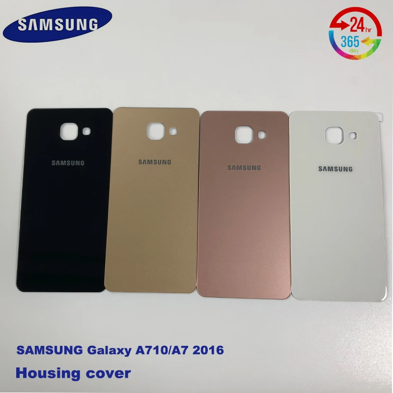Задняя крышка батарейного отсека задняя стеклянная для Samsung Galaxy A7 2016 A710 чехол