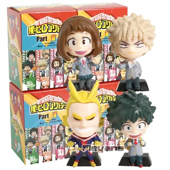 

Anime Cartoon My Hero Academia Izuku Midoriya Bakugou Katsuki Ochaco Uraraka All Might PVC Figures Toys Keychains 4pcs/set