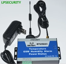 LPSECURITY GSM Temperature Humidity Monitor,power status remote controller and alarm system board (with 1 meter cable detector)