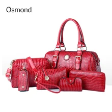 Osmond Moda Mujeres Bolso Bolsos crossbody de Cuero Conjuntos de Piedra bolsa de mensajero Del Bolso de Hombro + + embragues del Día Billetera