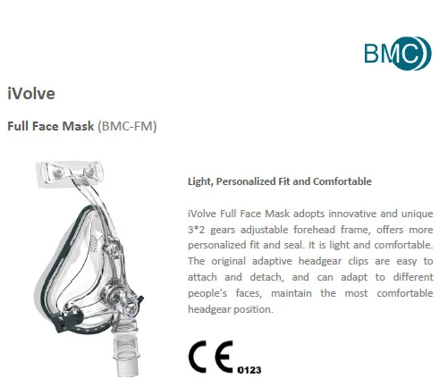 Doctodd FM1 de la cara llena máscara CPAP Auto CPAP, BiPAP máscara con libre casco blanco S M L para la Apnea del sueño OSAHS SAOS ronquidos la gente - 4