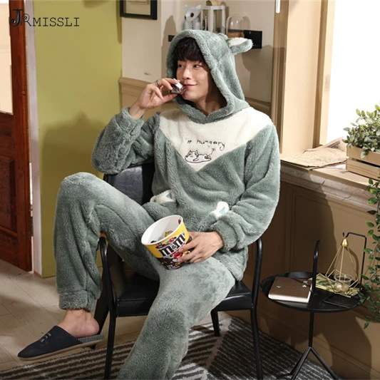 Mens winter pajamas sets Clearance