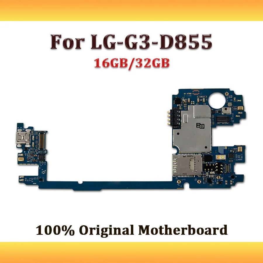 

LISFG Full Work For LG G3 D855 Motherboard,Unlocked For LG G3 D855 16G/32G Mobile Electronic Panel Mainboard With Android System