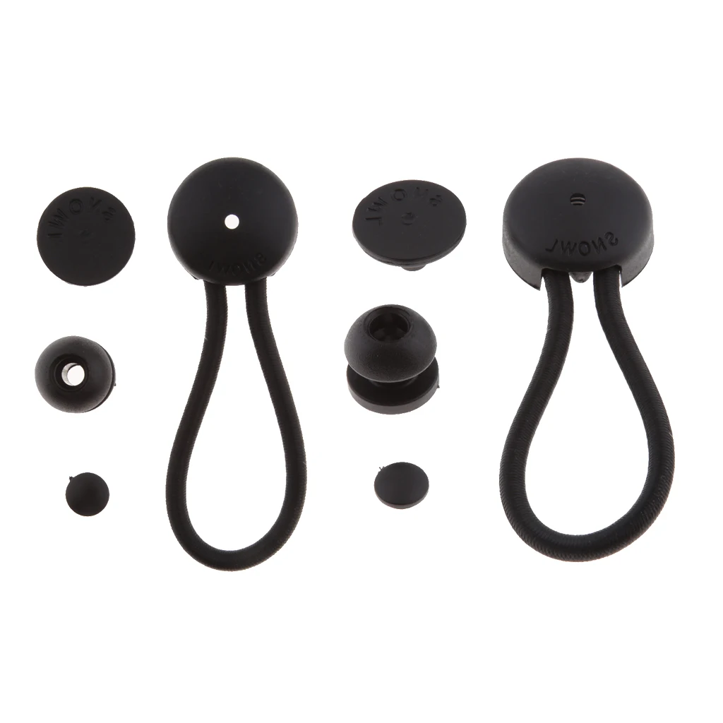 

2x Ball Bungee Bungie Cord Set Heavy Duty Boat Canopy Tarp Tie Downs Kits ( Black )