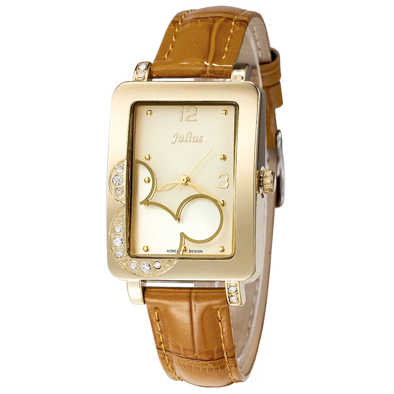 

Top Julius Lady Women's Watch Japan Quartz Cartoon Cute Mouse Fashion Hours Woman Clock Bracelet Leather School Girl's Gift Box