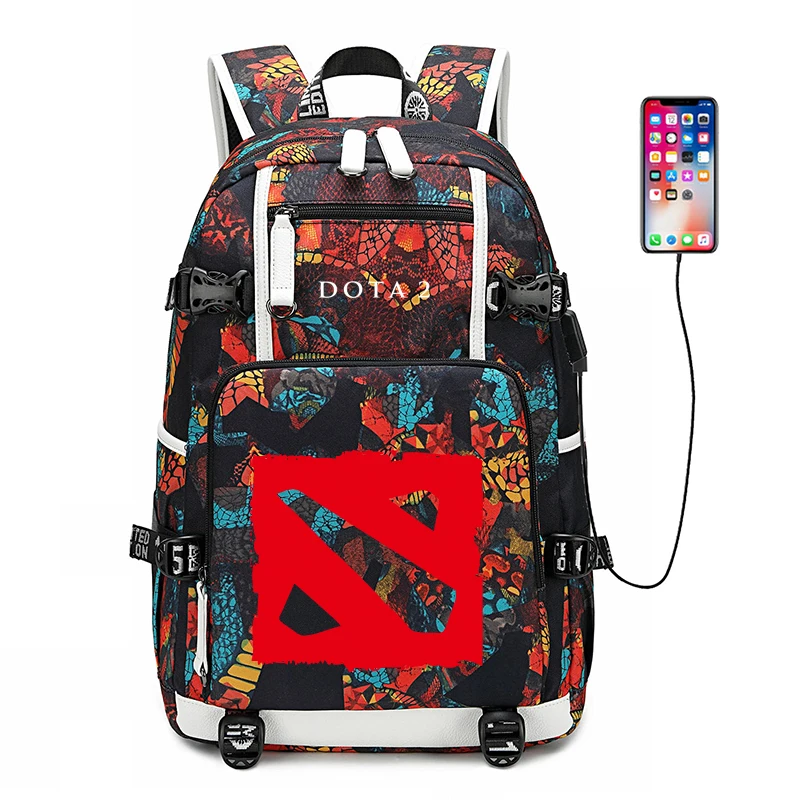 Рюкзак для игр Defense of the Ancient DOTA 2, большой вместительный рюкзак для путешествий, рюкзак для ноутбука с зарядкой через usb, школьные сумки, рюкзак
