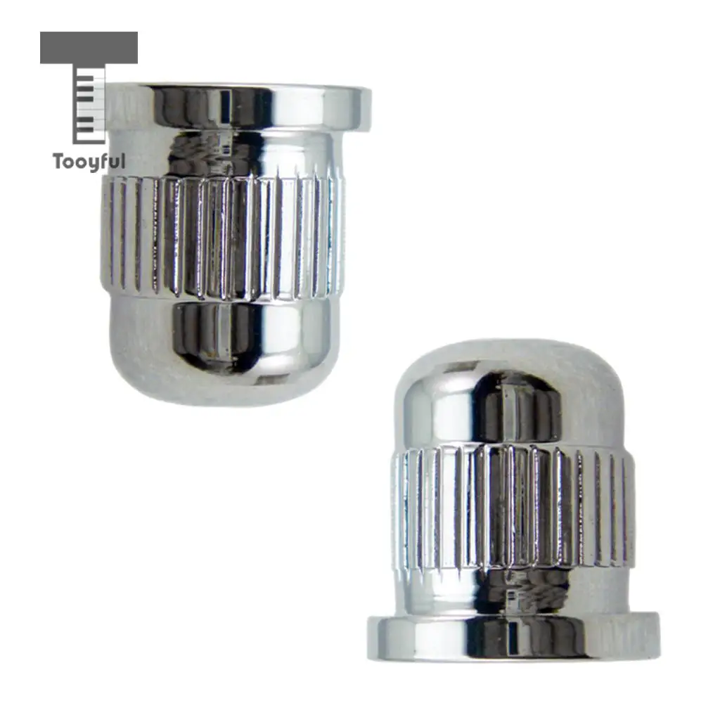 Tooyful 4 Pcs Electric Bass Guitar String Mounting Ferrules Bushing for Thru Body