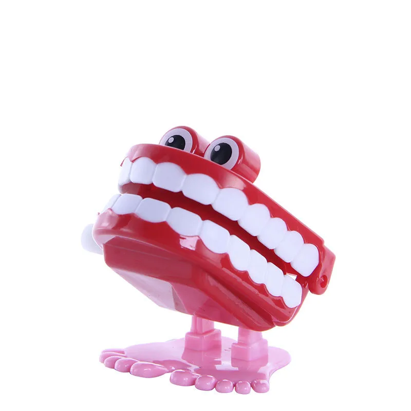 Ностальгическая версия детского часового механизма забавная игрушка ужас с глазом-намоткой прыгающие зубы поставка детей креативные
