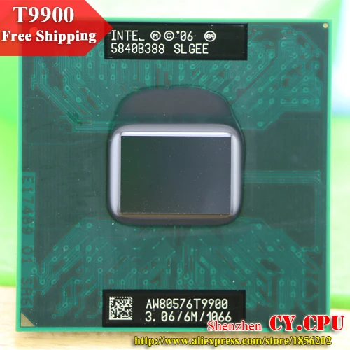 Бесплатная доставка intel cpu Ноутбук Core 2 Duo T9900 ЦП 6 м кэш/3 06 ГГц/1066/двухъядерный