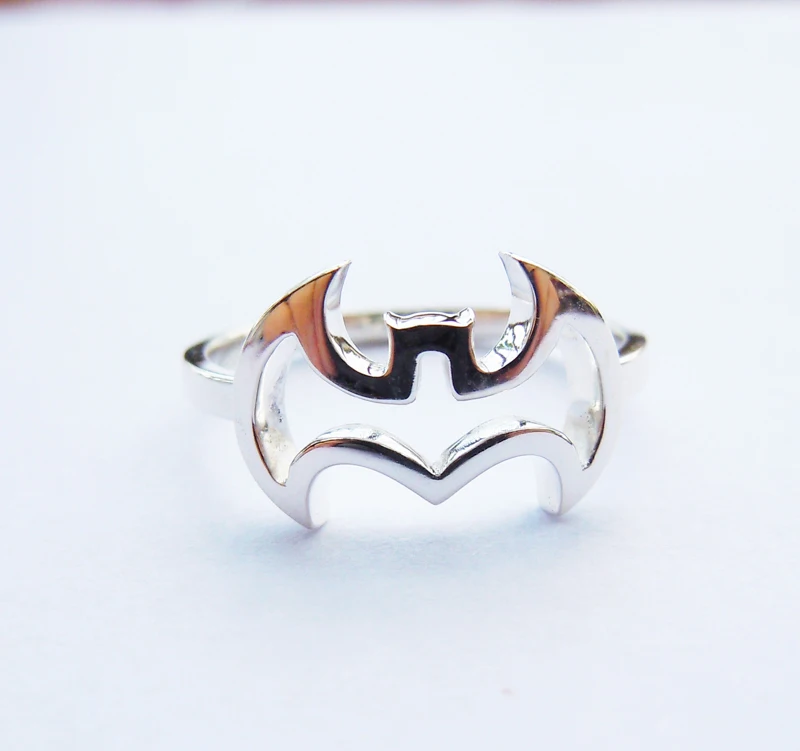 Плотное кольцо с Бэтменом из стерлингового серебра 925 пробы|batman ring|ring batmanring ring |