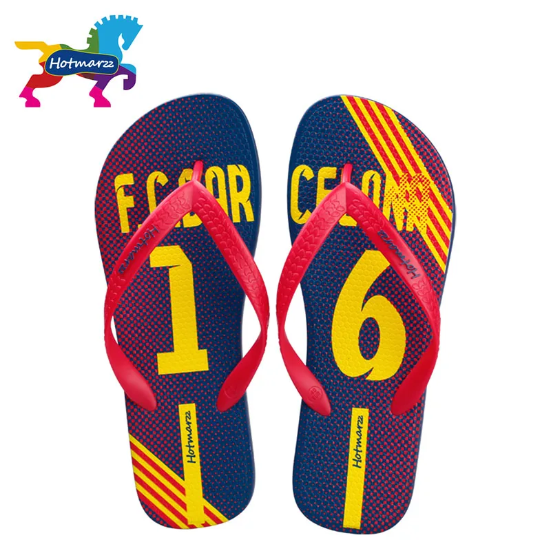 Hotmarzz Мужчины Повседневная обувь домашние тапочки Пляж Шлепанцы Сандалии США Англия FC Barcelona Summer Outdoor противоскользящей тапочки