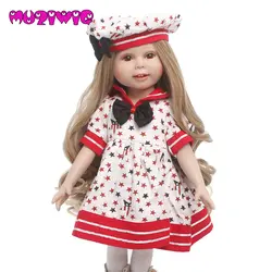 Куклы аксессуары Корея Высокая температура волокна куклы парики сделаны для американской куклы с 26 см окружность головы