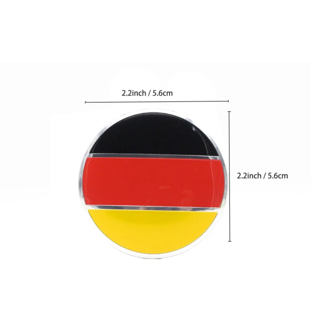 DSYCAR 4pcs/lot 56mm German Flag Alloy Car Wheel Center Hub Caps Sticker Emblem for VW Volkswagen Audi Bmw Mercedes Benz Porsche