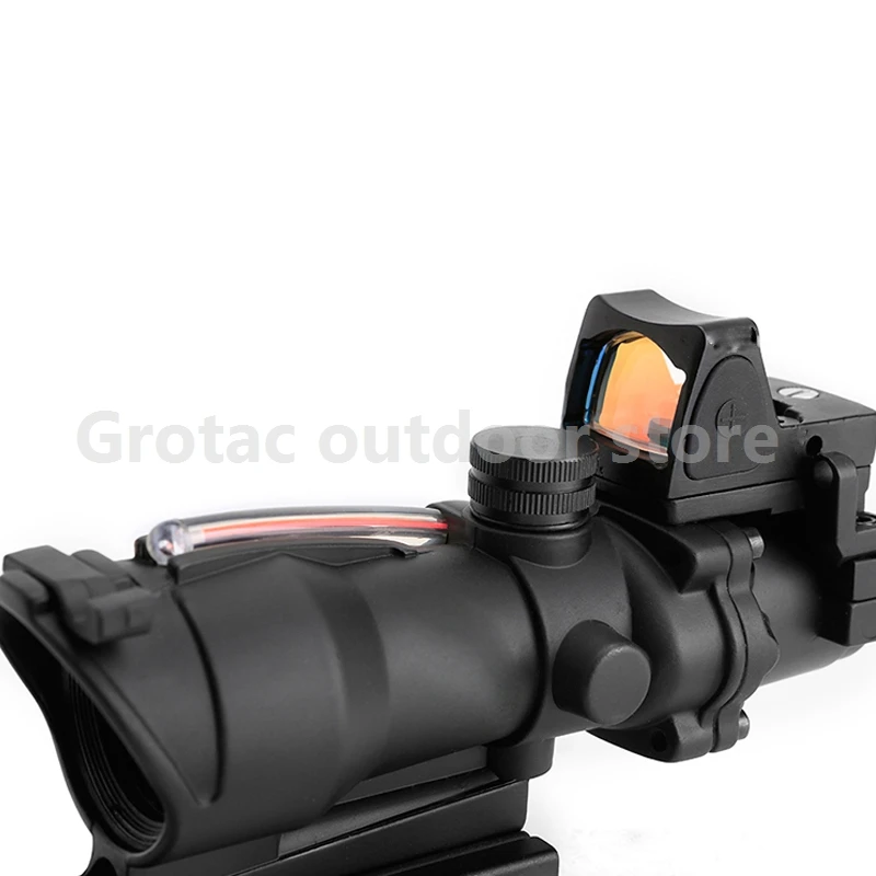 Тактический ACOG 4X32 прицел из красного волокна с подсветкой прицел с RMR Micro mini Red Dot