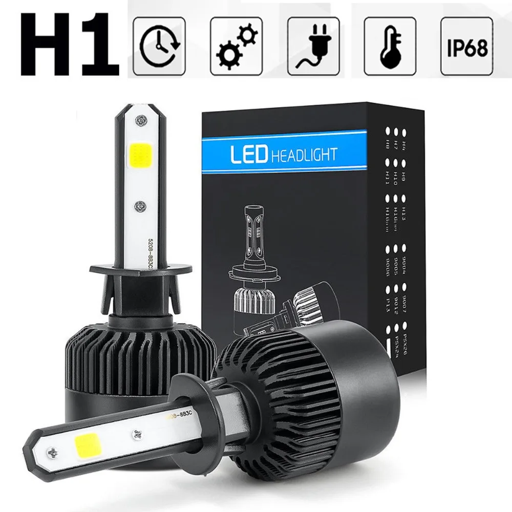 2 шт. S2 H7 H4 H1 H8/H9/H11 9005 9006 12 В IP68 Водонепроницаемый 30 Вт 60 6000 К Светодиодные