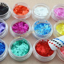 12 цветов акрил ромб Блестки для ногтей Набор для Дизайн ногтей Советы украшения поставки красота инструмент Diamond форма