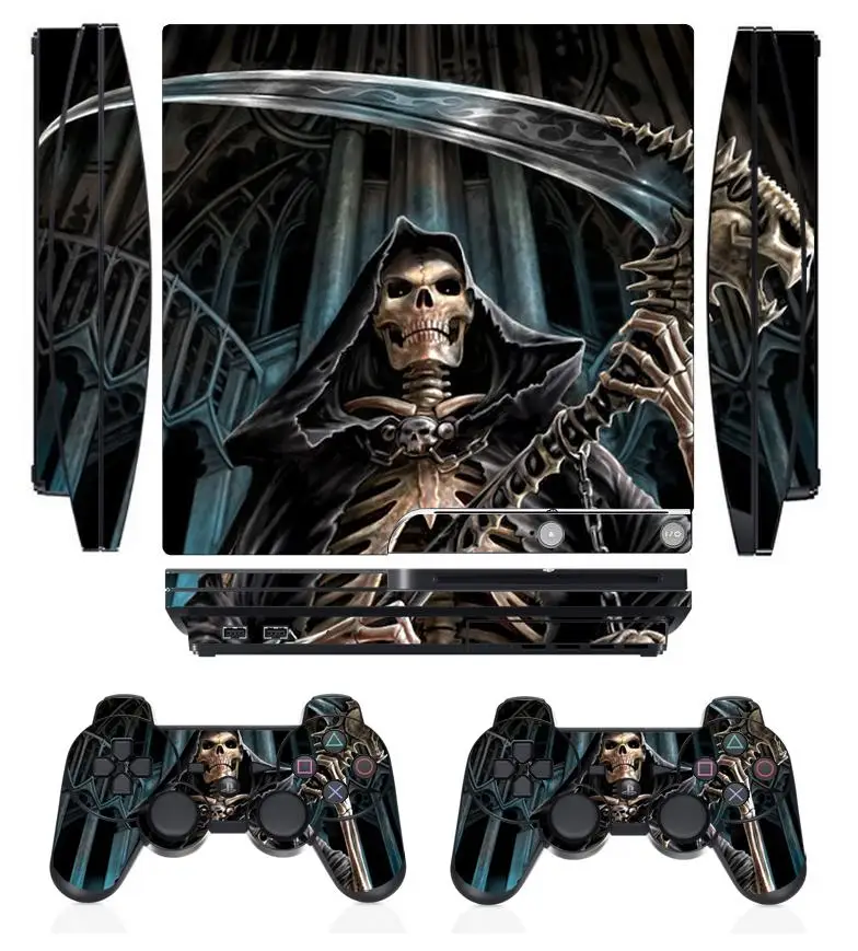 

Skeleton 269 Vinyl Skin Sticker Protector for Sony PS3 Slim PlayStation 3 Slim and 2 controller skins Stickers