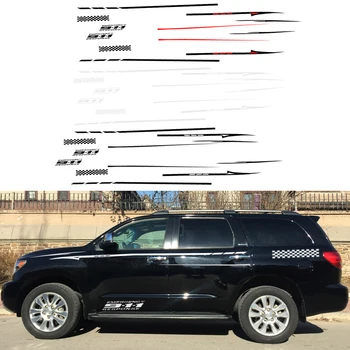 

beler 1Pair Car Vinyl Body Door Sides Decal Stickers Sports Styling DIY Graphic Decor 3 Colors