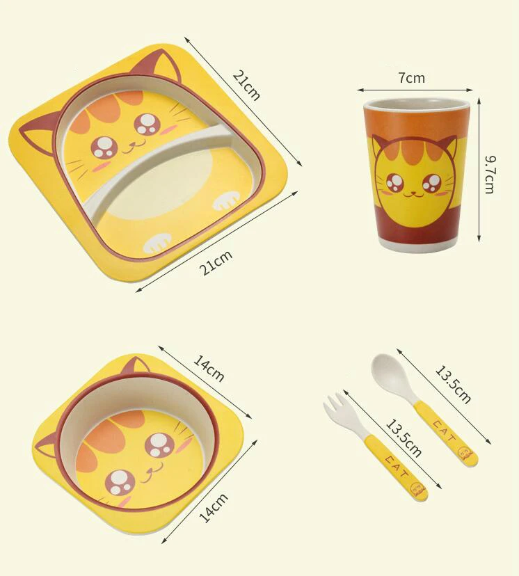 5pcs/sets Children's Tableware Cartoon Rice Baby Feeding Bowl Meal Bowl Bamboo Fiber Kids Cute Cutlery Boy Girl Gift Tableware 5pcs/sets Children's Tableware Cartoon Rice Baby Feeding Bowl Meal Bowl Bamboo Fiber Kids Cute Cutlery Boy Girl Gift Tableware