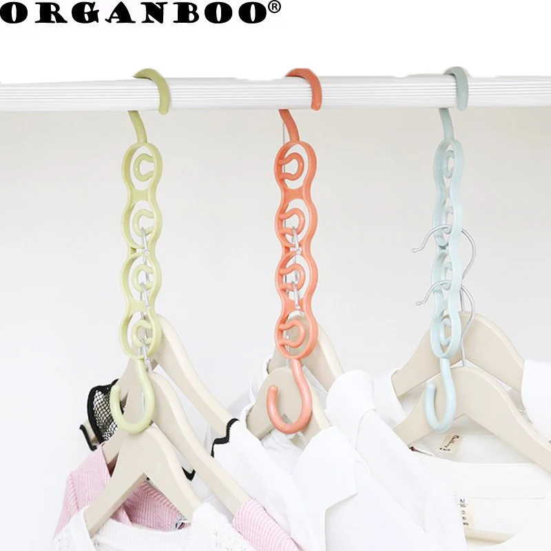 

1PC Home multi-function multi-layer wardrobe space four-hole hanger storage rack finishing artifact clothes hanging