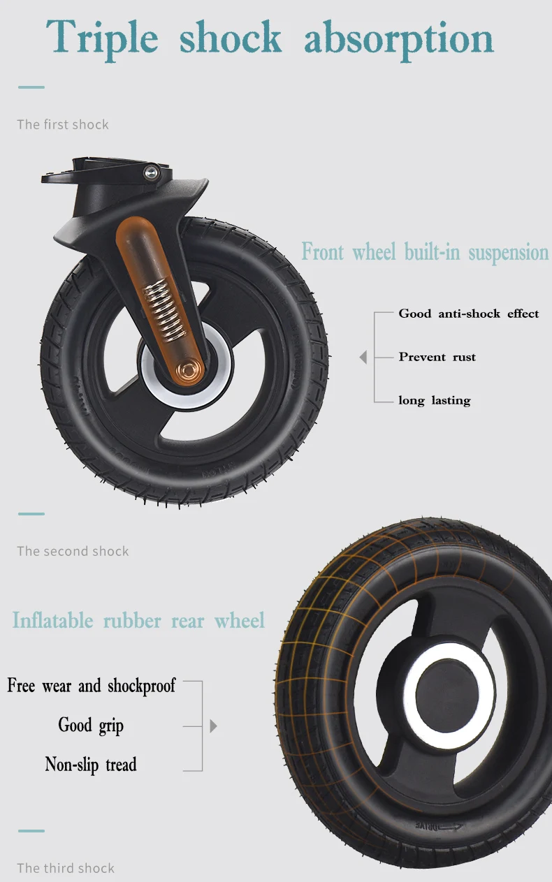 Discount Baby carriage stroller 2 in 1/3 in 1 Multi-functional can sit High landscape stroller Two-way shock folding stroller Free shipping 9