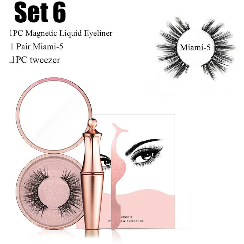 

Hot Sale Magnetic Liquid Eyeliner with Magnetic False Eyelashes Easy to Wear Makeup Set